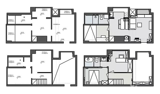 長沙家裝效果圖 43平的小戶型復式樓更顯寬敞