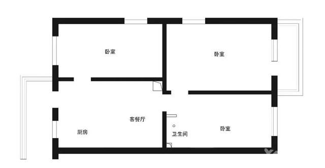 長沙裝修效果圖:70平三間房,這個小戶型太驚艷